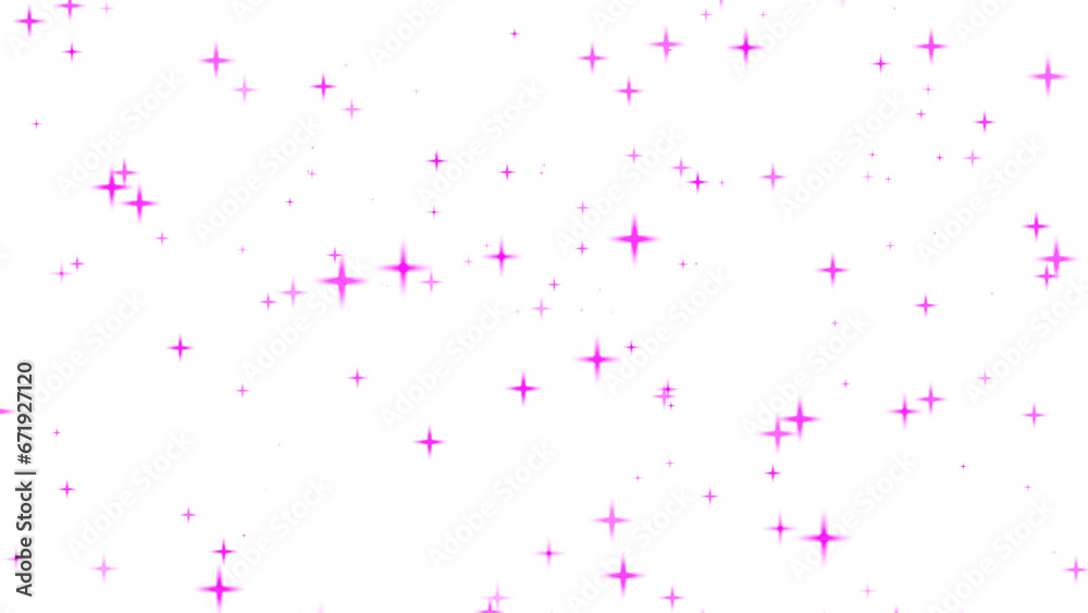 Picture of the twinkle glitter pink star sparkling behind white background