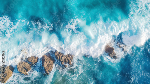 Aerial view of the ocean