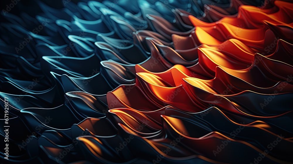 Obraz premium geometric textile symphony, digital art illustration, Generative AI