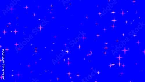 Picture of the twinkle glitter purple star sparkling behind blue background © tokyovisionaryroom