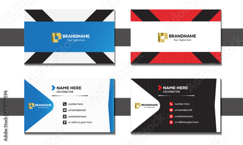 creative modern name card and business card template.Vector illustration design. 