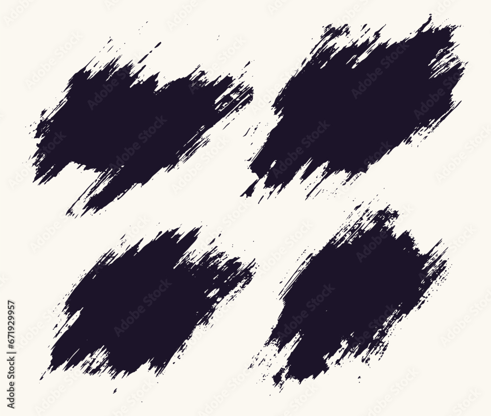 Paint splatter black brush stroke vector set Paint splatter black brush stroke vector set