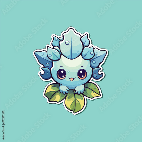 pachyphytum sticker cool colors kawaii clip art illustration