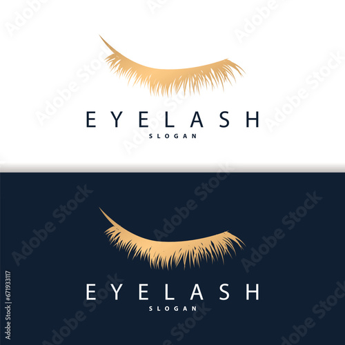 Eyelash Logo, Simple Design for Women's Care Beauty Business Brand Illustration Template