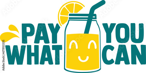 Pay What You Can - Lemonade Stand Illustration