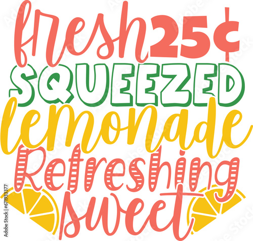Fresh Squeezed Lemonade Refreshing Sweet - Lemonade Stand Illustration