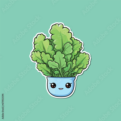 arugula sticker cool colors kawaii clip art illustration
