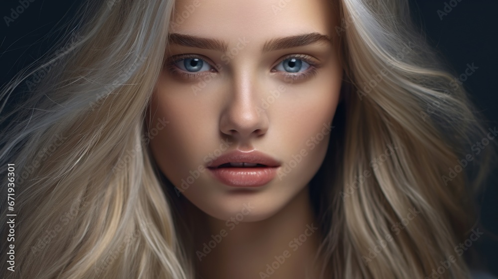 Portrait of a beautiful skin care model Portrait of a beautiful skin care model