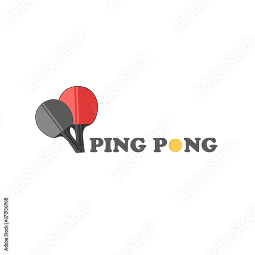 Illustration vector graphic of pingpong bet with white background