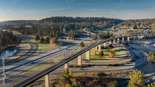 i-90 freeway spokane railway junction road photo