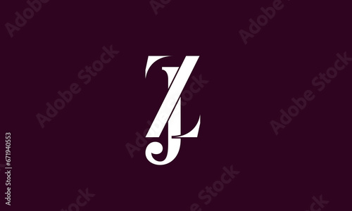 Alphabet Letters ZJ or JZ Logo Icon Monogram