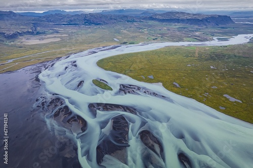 Aerial Landscape of Iceland photo