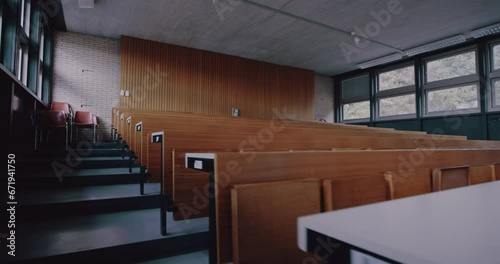 Empty lecture hall in a University
