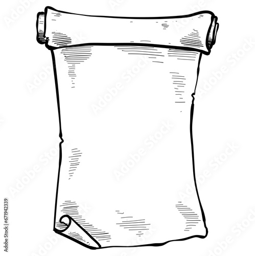 Old scroll handdrawn illustration