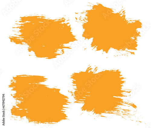 Abstract grunge yellow color brush stroke background