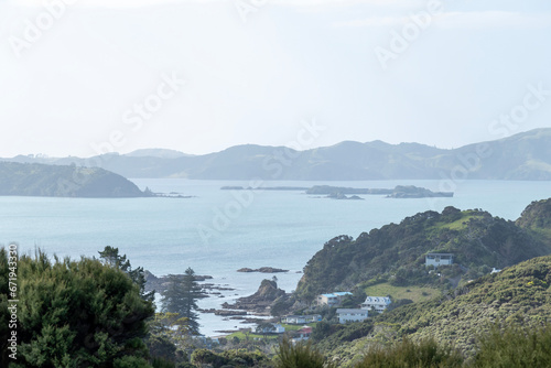 Fototapeta Naklejka Na Ścianę i Meble -  Bay of Islands: Pristine Summer Beauty in Paihia and Russell, New Zealand