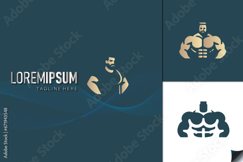 Golden Logo Set bodybuilder fitness