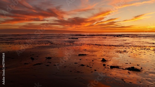 sunset on the beach