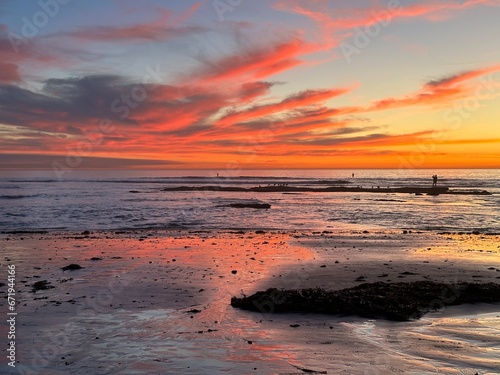 sunset on the beach