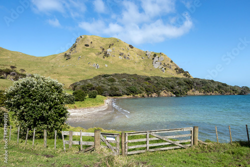 Smugglers Bay, located in the Bream Head Scenic Reserve near Whangārei Heads in Northland, New Zealand photo