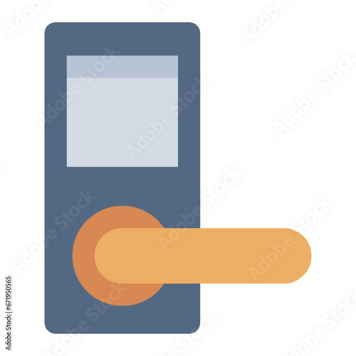 Smart Door Lock colorful flat icon