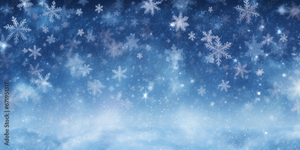 Use glittering snowflakes to create a magical snowy background.