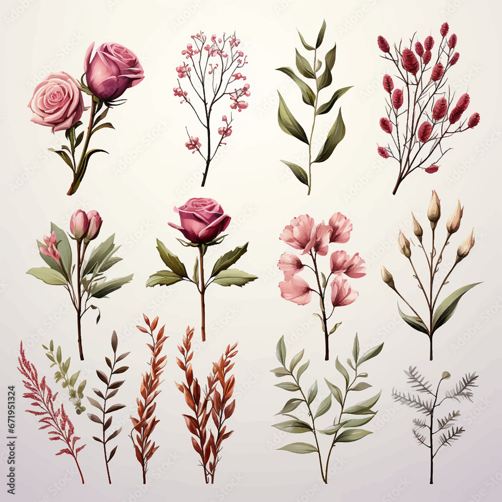 invitation painting petal rose textile ornament print watercolor greeting graphic fabric wallpaper