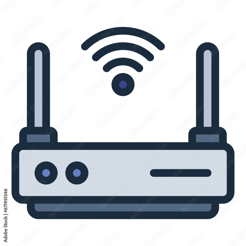 Wifi colorful filled line icon