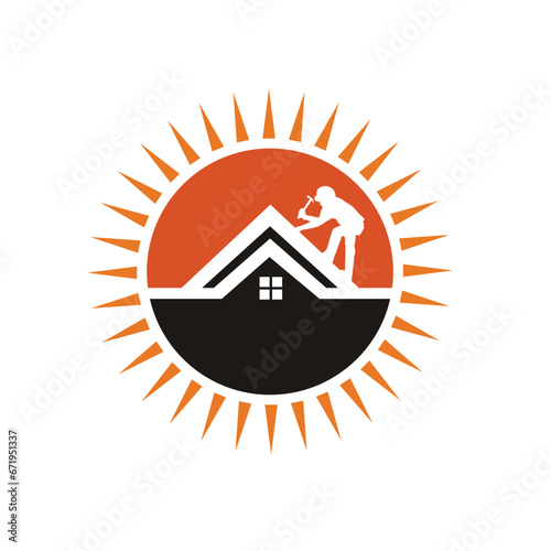 Roof repair and maintenance logo 