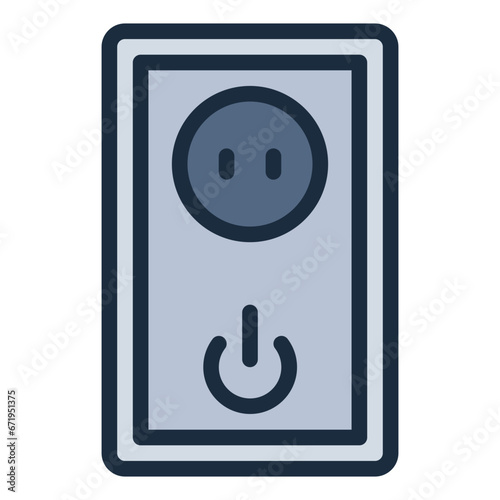 Smart Plug colorful filled line icon