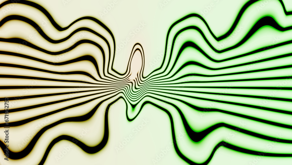 Obraz premium Beautiful neon light wave and liquid art design illustration 