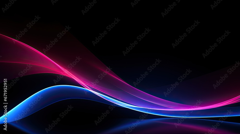 Obraz premium neon waves background
