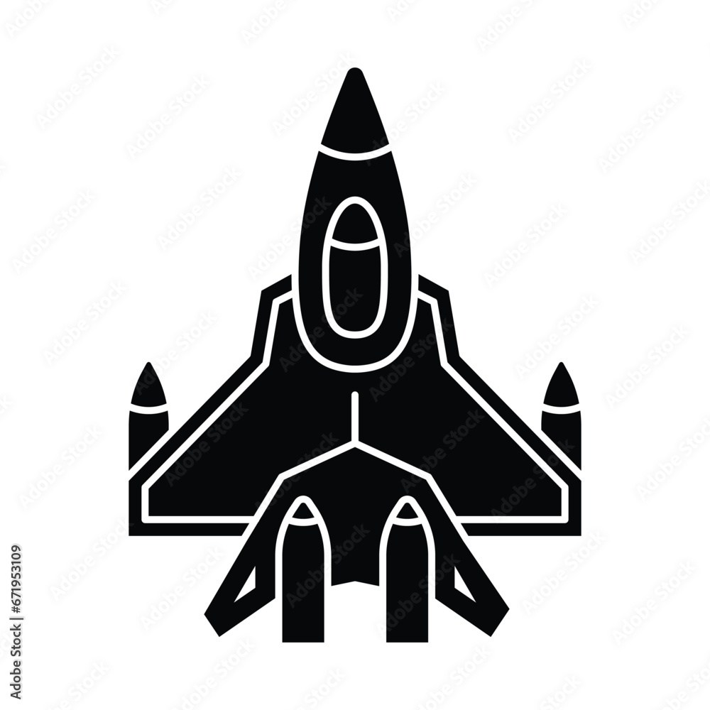 Military jet fighter icon vector on trendy design Military jet fighter icon vector on trendy design