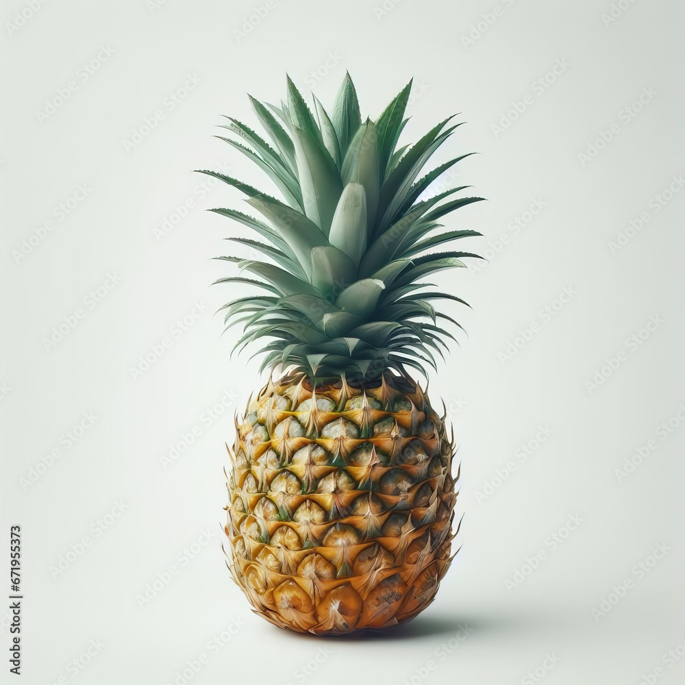pineapple isolated on white background generative ai pineapple isolated on white background generative ai