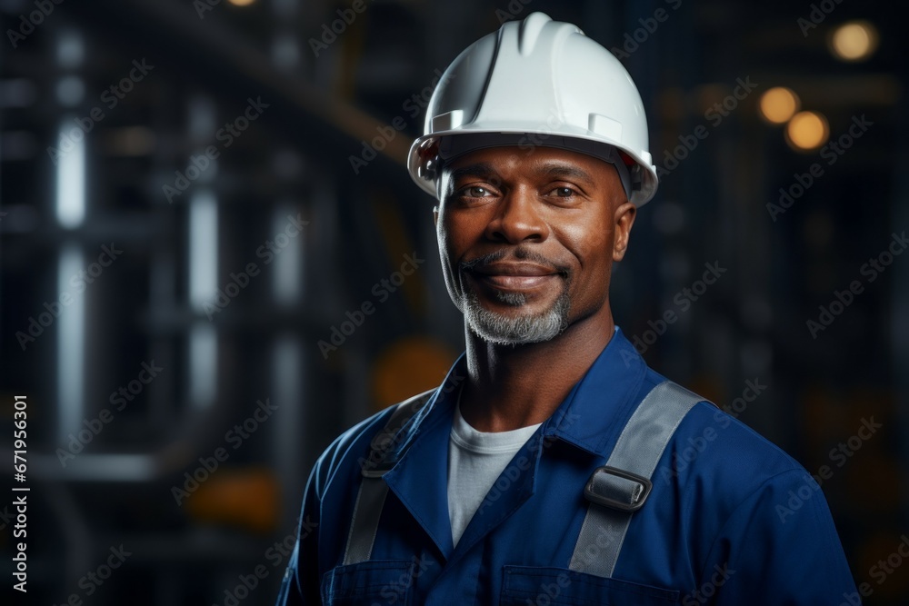Professional electrical engineer. Portrait with selective focus and copy space Professional electrical engineer. Portrait with selective focus and copy space