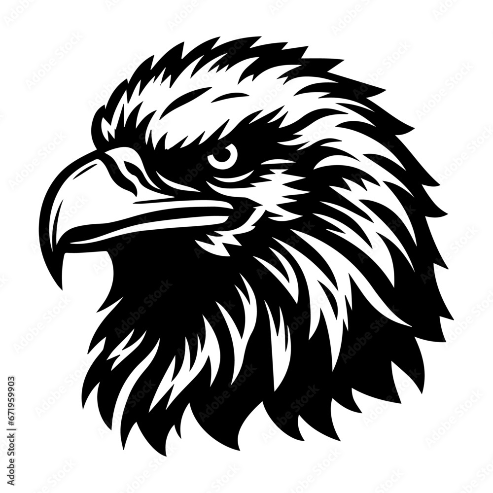Obraz premium Eagle vector silhouette illustration black color
