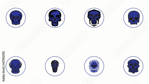 Beautiful minimal style Halloween icon design illustration