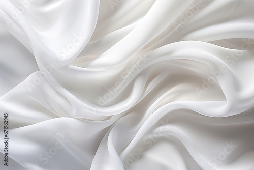 Alluring Abstract White Fabric Texture with Soft Wave Background