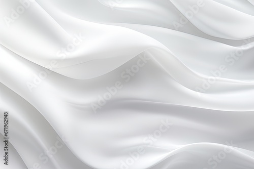 Abstract White Fabric Texture: Dynamic Background with Soft Waves