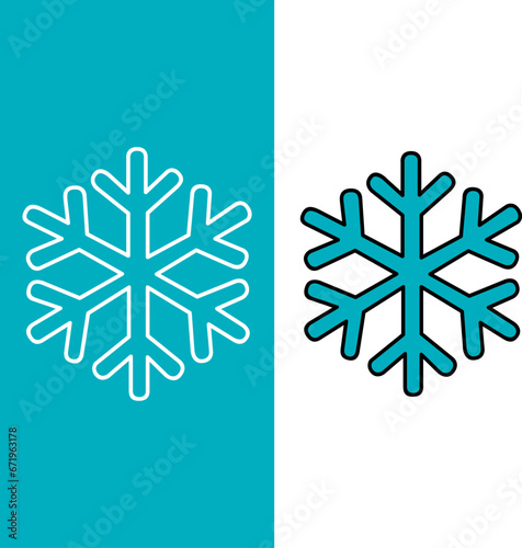 vector icon snowflake winter white