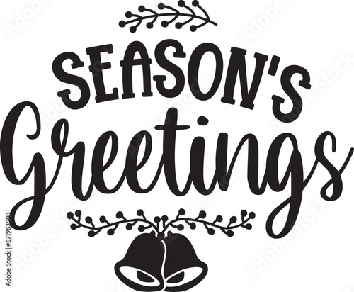 season's greetings  christmas svg design