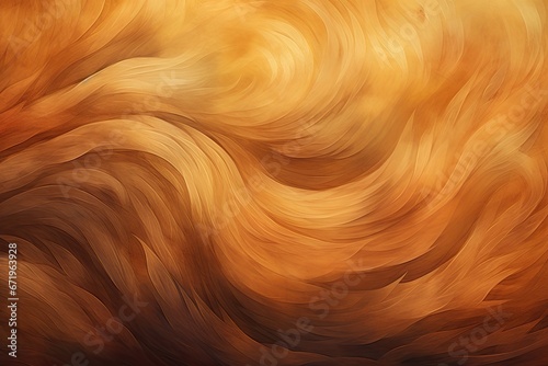 Amber Abyss and Gold Wave  Earthy Brown Background Image