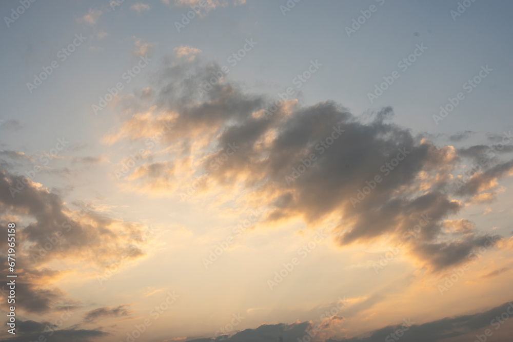 Sunset Sky on Twilight in the Evening with Orange Gold Sunset Cloud Nature Sky Backgrounds, Horizon Golden Sky, Sunrise clouds Gorgeous, Dusk sky Sunset Sky on Twilight in the Evening with Orange Gold Sunset Cloud Nature Sky Backgrounds, Horizon Golden Sky, Sunrise clouds Gorgeous, Dusk sky