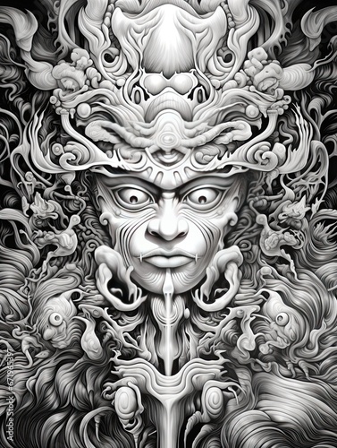 Black and White Psychedelic Art