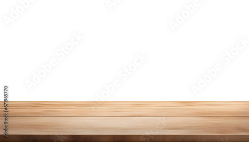 empty table on transparent background