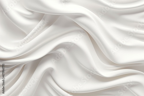 Celestial Ripples: 3D Rendered Soft Waves on White 