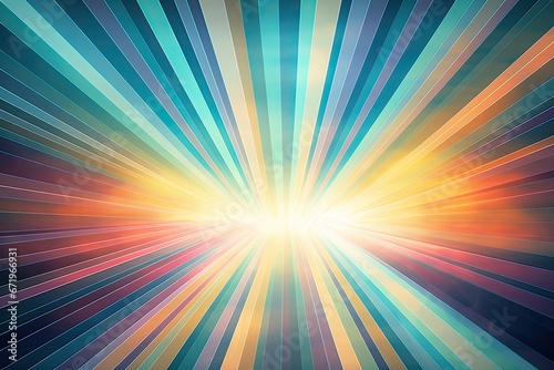 Celestial Waves: Colorful Rays of Digitally Generated Light Stripes