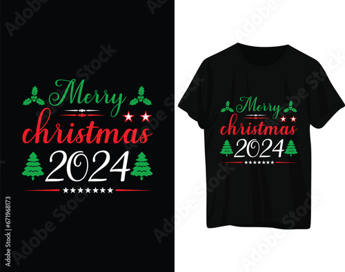  Merry Christmas 2024 Tshirt Design