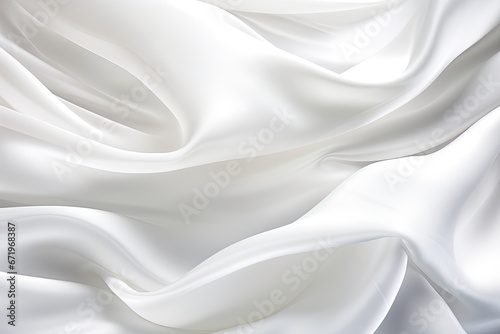 Crystal Drapery: Abstract White Satin Silky Cloth for a Luxurious Background