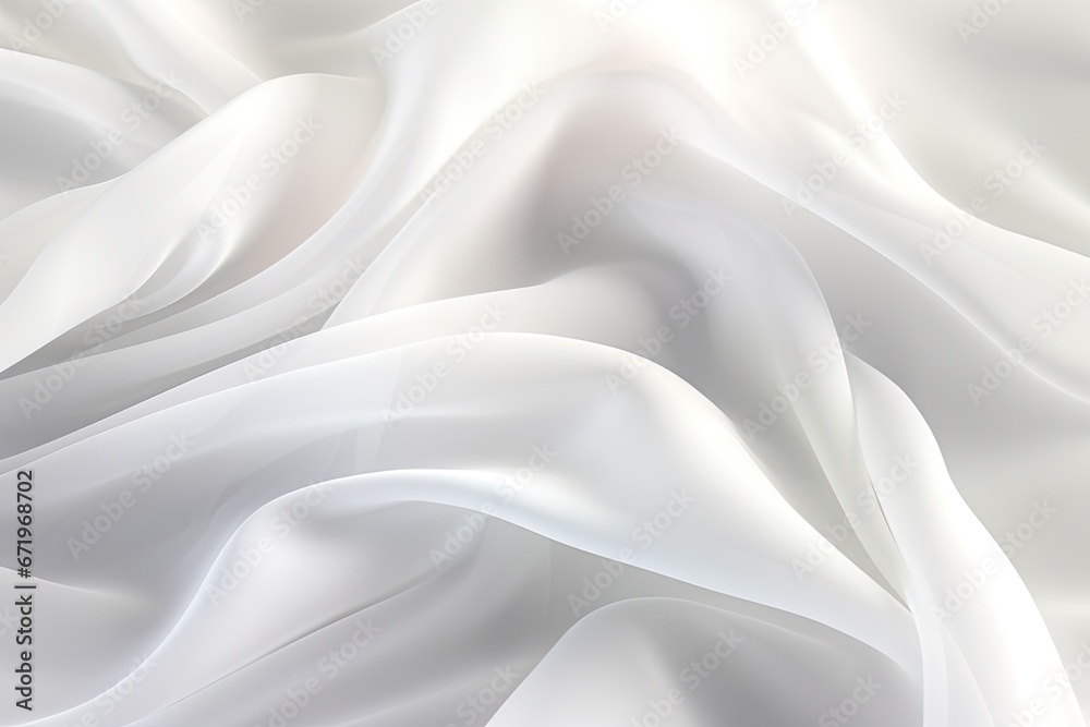 Crystal Veil: Abstract Soft Waves of White Fabric for Future Background Image Crystal Veil: Abstract Soft Waves of White Fabric for Future Background Image